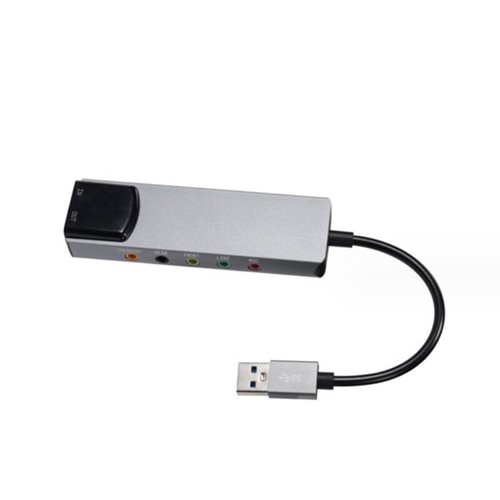 USB Laptop Desktop Computer Sound Card 5.1 Channel Professional Optical External - Afbeelding 2 van 7