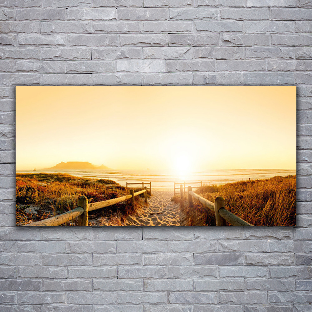 Tableau sur verre acrylique Tulup Sentier 120x60 cm, déco nature chambre