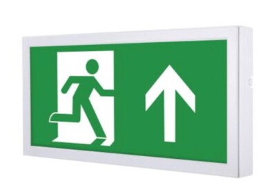 LUXNA Emergency LED Exit Box Slim 4W IP20 3Hr M mit UP Arrow Legend (183)