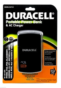 DURACELL Portable Power Bank Backup Battery Samsung Cell Phone Charger DU7131 