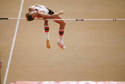 Dwight Stones Mens High Jump final USA Olympic Track Field Tri- 1984 Old Photo 1