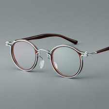 Round Metal Reading Glasses Mens Womens Readers Acetate Retro Eyeglass Frames