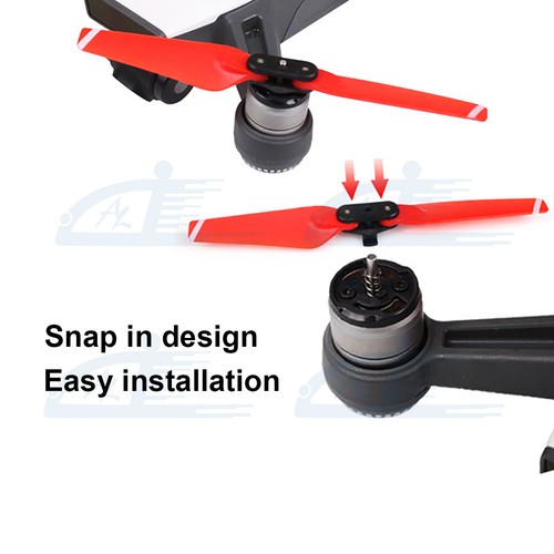 4 pairs 4730F Quick-Release Foldable Propellers Blades Red for DJI Spark Drone - Picture 7 of 9