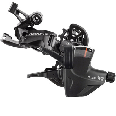 microSHIFT Acolyte 8-Speed Shifter & Super Short Rear Derailleur Bundle