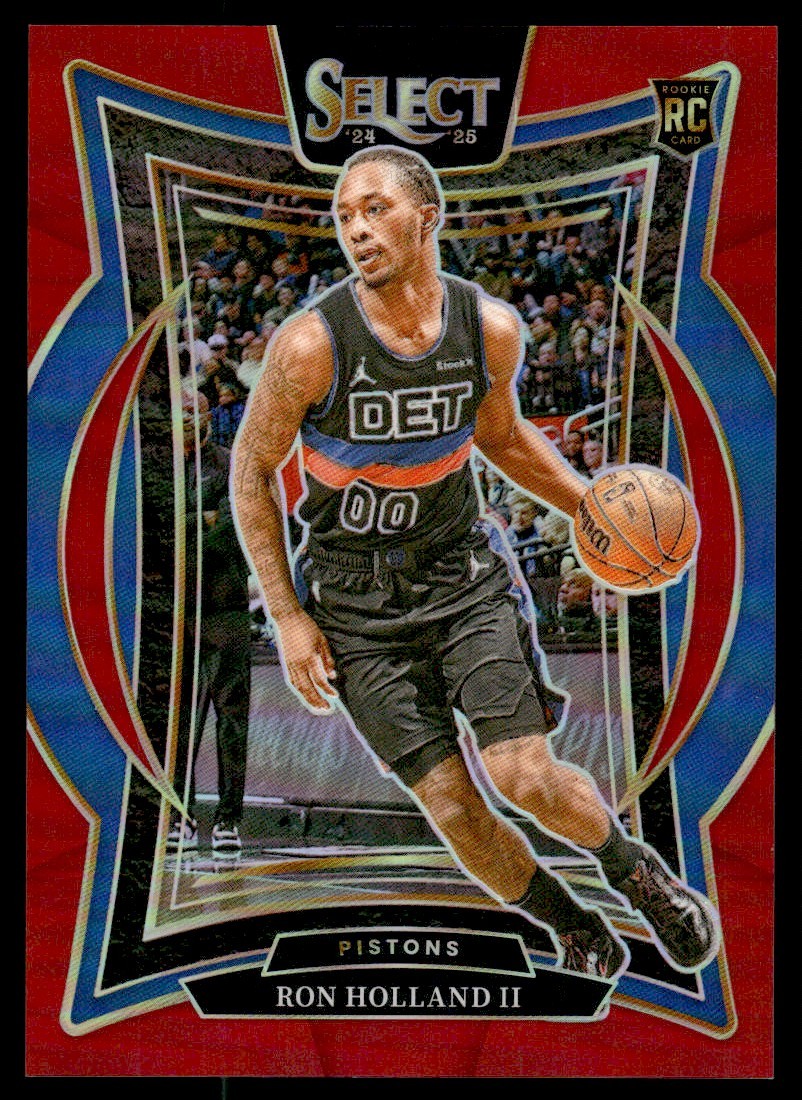 2024-25 Panini Select Red Ron Holland II Rookie 056/199 Detroit Pistons #74