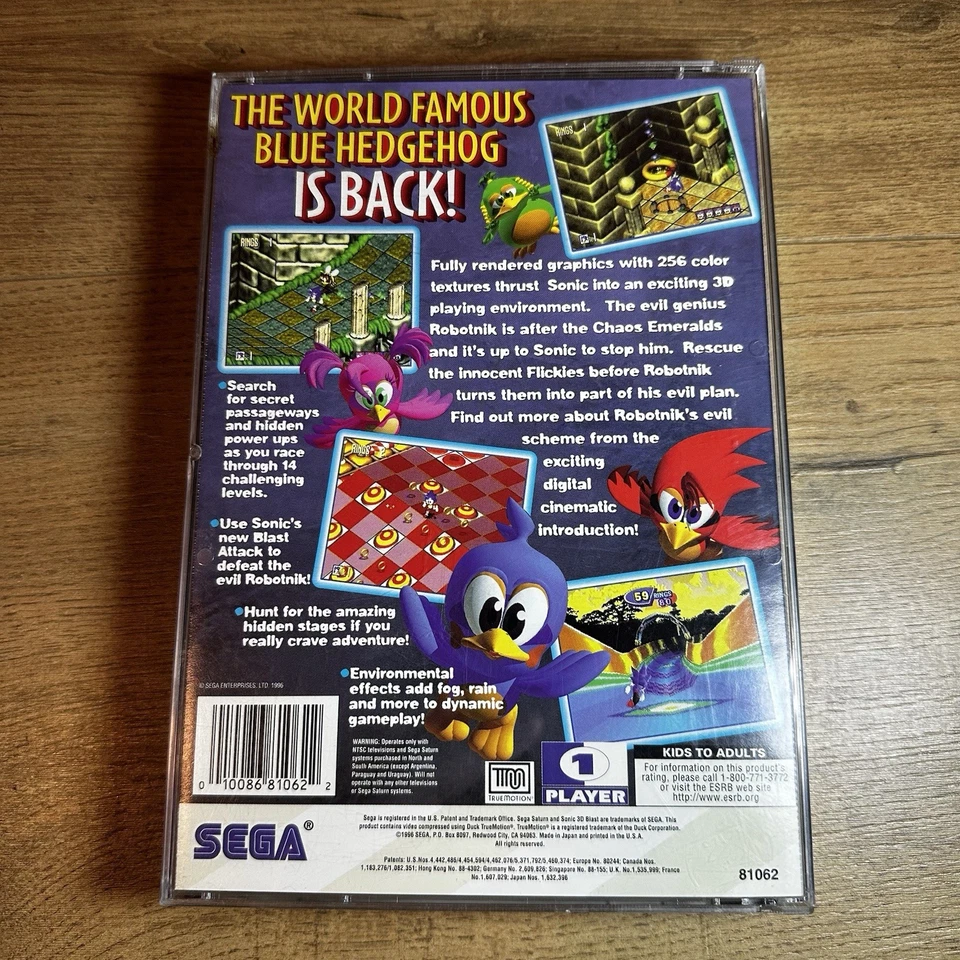 Sonic 3D Blast (Sega Saturn, 1996) Completo En Caja Y Excelente Estado! Foto 2 de 4
