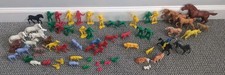 Tim Mee Cowboys  Indians Lot of 66 Vintage Western Plastic Figures