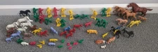 Tim Mee Cowboys & Indians Lot of 66 Vintage Western Plastic Figures 