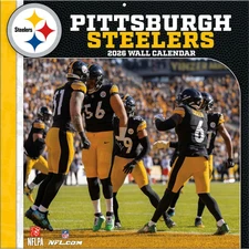 Turner Licensing,  NFL Pittsburgh Steelers 2026 Wall Calendar, 12'' X 12'', 12-M