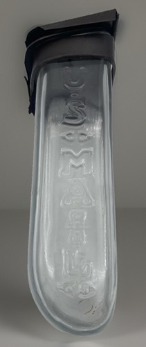 Vintage Embossed Visible Glass Wall Mounted Mail Box with Metal Top