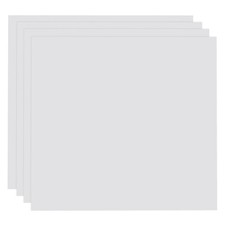 4 Pack ABS Plastic Sheet 0.02" Thick 6"x6" Flexible Hard Plastic Sheet White