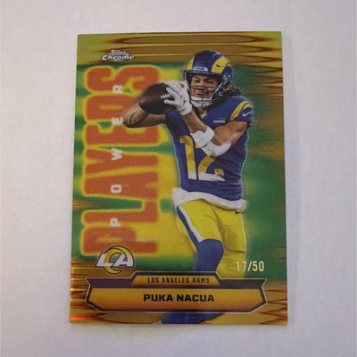 Topps 2025 Topps Chrome Puka Nacua Rams #PP-24 Power Players Gold /50