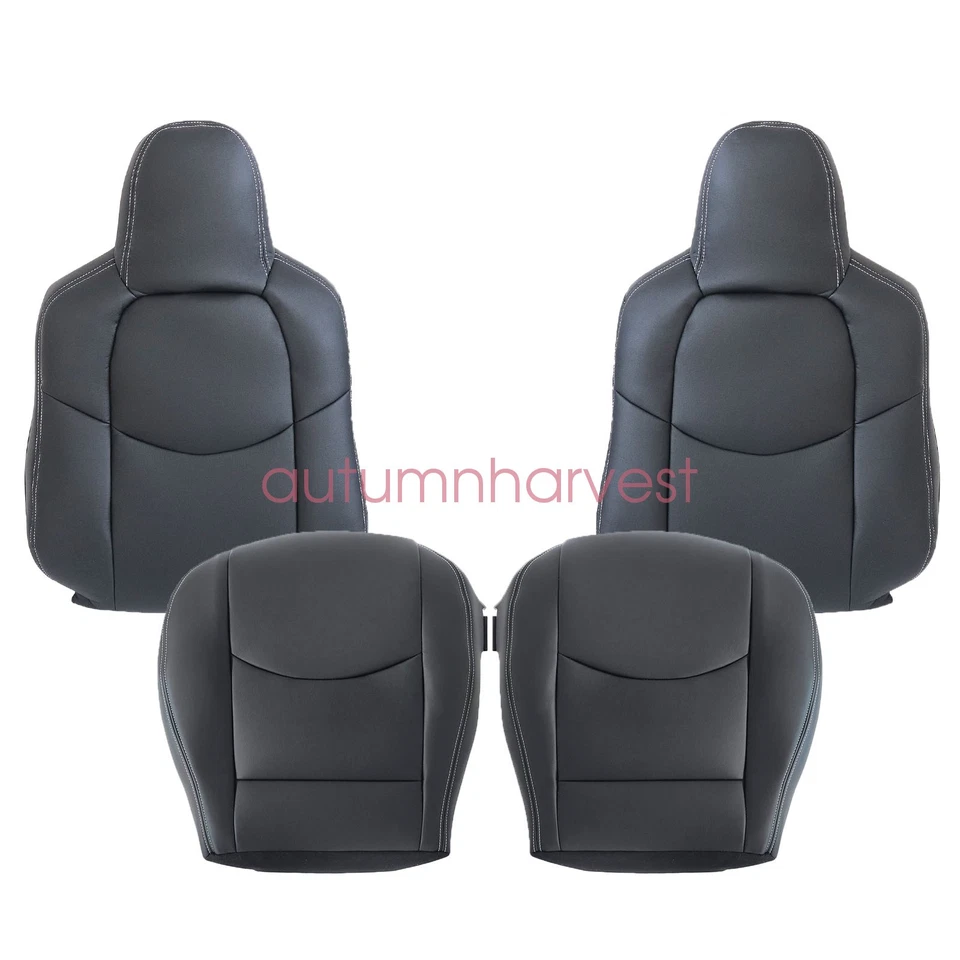 For 09-2014 Mazda MX-5 Miata Front Bottom & Top Replacement Leather Cover Black - Image 2 of 4