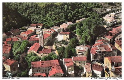 AZEP3-0238-83 - Mit dem Flugzeug über MEOUNES-LES-MONTRIEUX - Die Kirche und das C