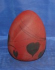 Fenton Egg 4 1/2" Hanging Hearts on Red Satin Hand Blown By Dave Fetty — photo 4