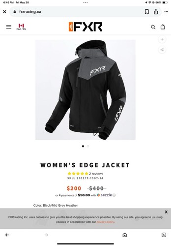 FXR Women's Extreme Performance Equipment Racing Snowmobile Edge Jacket Size 6 - Picture 3 of 21