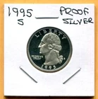 Gem 1995-S Proof Cameo Silver Washington Quarter - Free Shipping