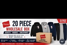 20 NWT Wholesale Mixed Lot Clothing Adult NWT bundle Sweatpants  Jackets Hanes