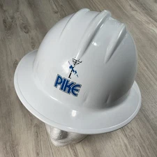 Pike Electric Bullard Hard Hat Helmet White Flex-Gear Adjust Type I Class E&G