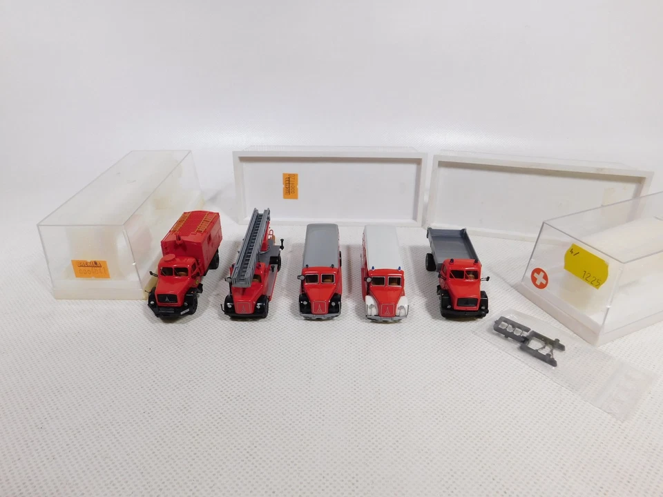 5x Brekina H0 1:87 Magirus Pompieri 4120 4121 4641 ecc Molto Buono + 4x Box # - Immagine 4 di 4