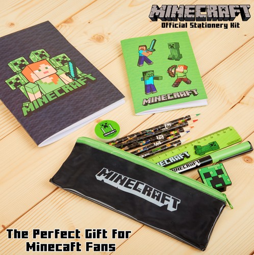 Minecraft Stationery Set, Back To School Supplies, Notebook & Pencil Case Set - Picture 5 of 7