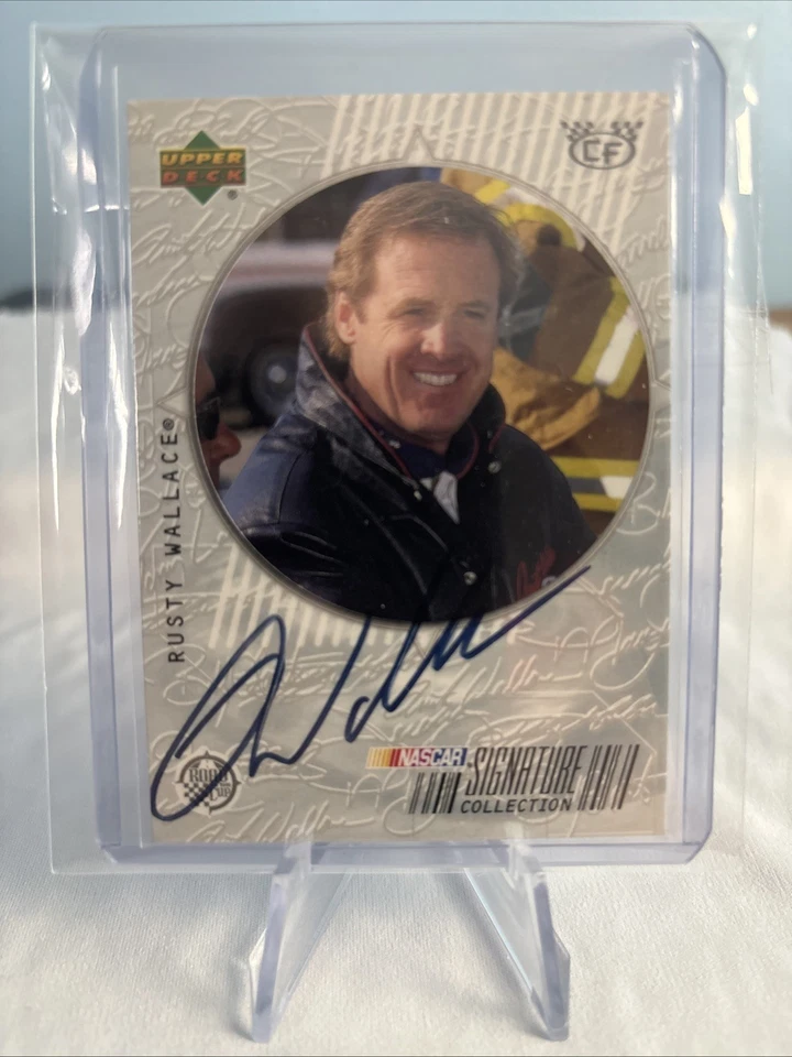 1999 Upper Deck Racing RUSTY WALLACE Signature Collection ON CARD Auto NASCAR - Image 3 of 3