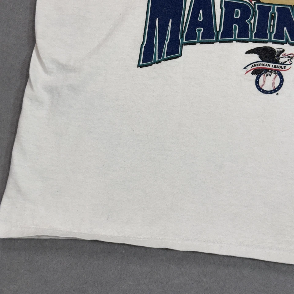 Vintage Seattle Mariners Shirt Mens Medium MLB Baseball 1995 Champions 90s RARE - Image 3 of 4