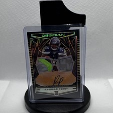 Panini Obsidian Electric Etch Orange Auto Patch /50 #3 Rashaad Penny Seahawks