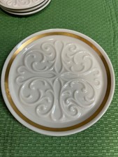 Lenox Sewilla podstawki do wina z kości słoniowej, 1 duże 3 małe - złote obręcz Vintage