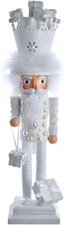 Kurt Adler 18-Inch Hollywood White King Nutcracker with Gifts