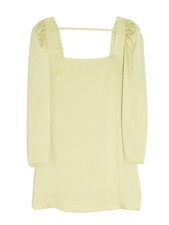 DANIELLE BERNSTEIN Womens Green Long Sleeve Mini Shift Dress Size: M