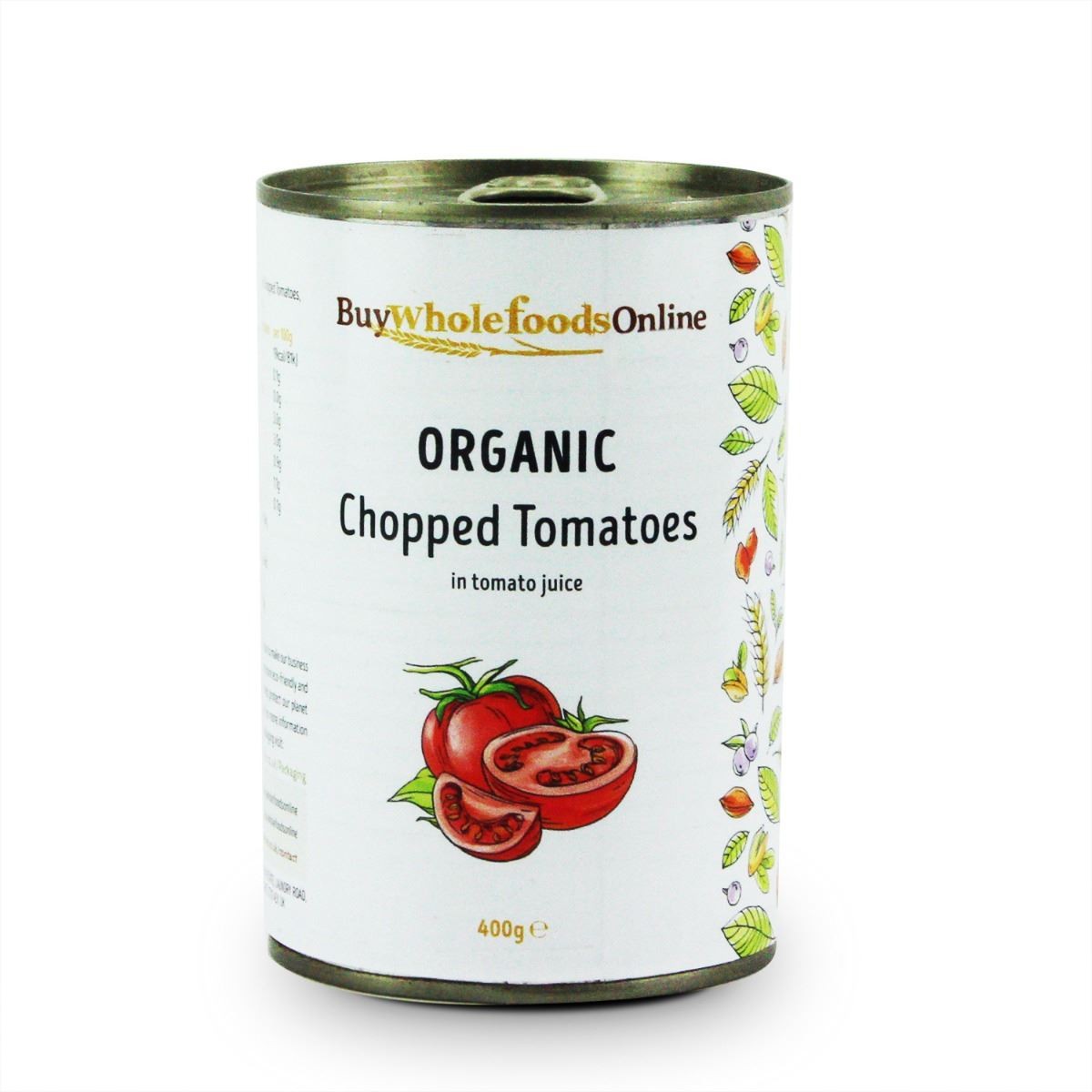Organic Chopped Tomatoes 6x400g | BWFO | Free UK Mainland P&P