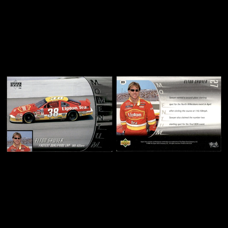Elton Sawyers Car #89 1997 Upper Deck Momentum Akins-Sutton Motorsports Racing - Image 3 of 3