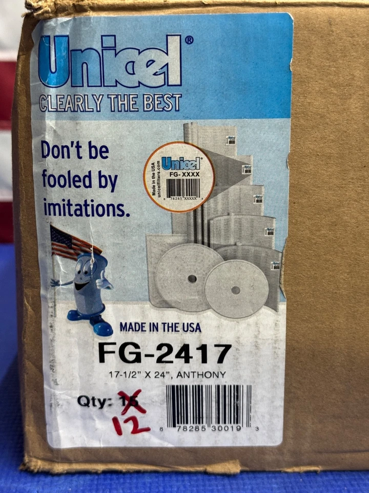 Box of 12 Unicel FG-2417 Replacement POOL Spa Filter 17.5" X 24" - Image 3 of 4