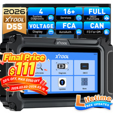 2026 XTOOL D5S OBD2 Scanner Engine ABS SRS Tr...