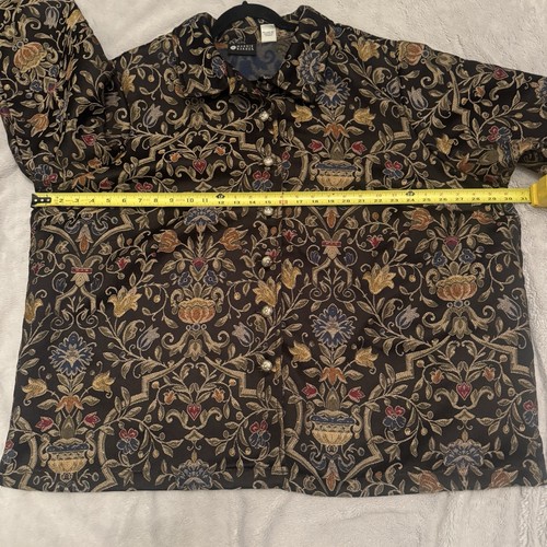 Chaqueta Tapiz Maggie Barnes 28W Vintage Y2K Floral Metálico Barroco - Imagen 4 de 10