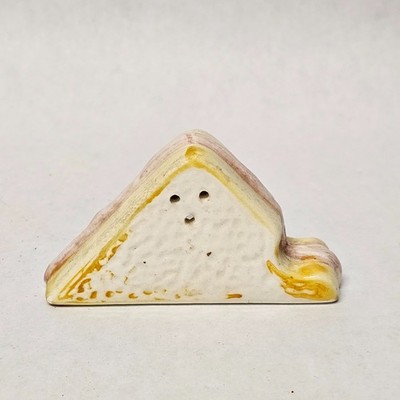 Sandwich Salt Shaker Vintage Glossy Triangle White Bread Replacement