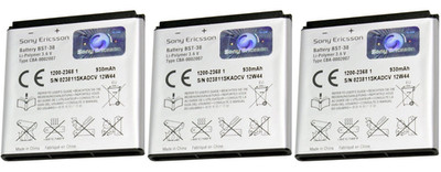 Original Sony Ericsson Akku BST-38 x3 W995i W980i K770i K850 S302 W706i F100