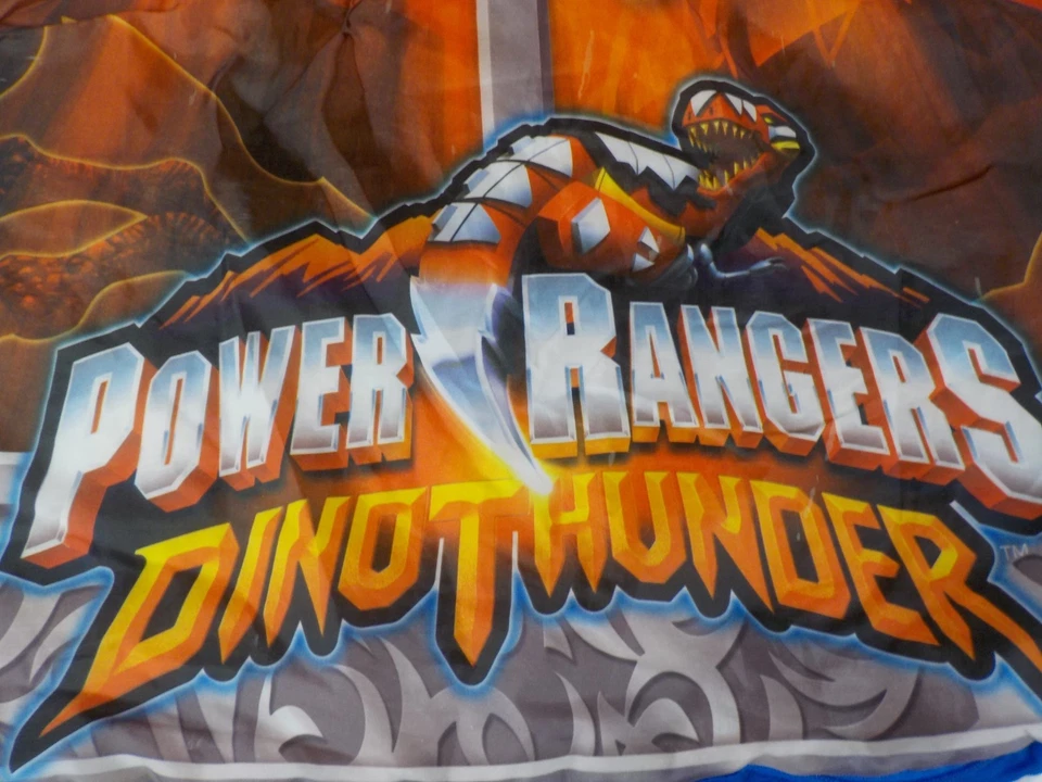 Saco de dormir para niños Power Rangers DinoThunder Playhut años 2000 52"x28" vintage Foto 3 de 4