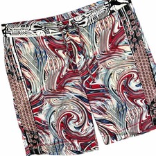 Robert Graham Board Shorts Swim Trunks AOP Lined Embroidered Surf Men  s Sz 36