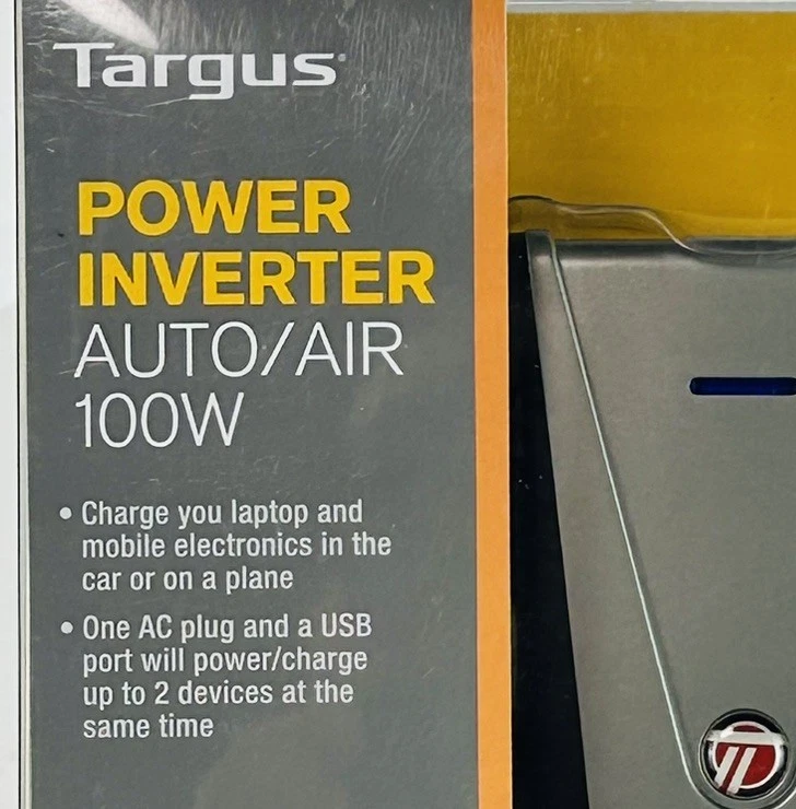 Cargador inversor de alimentación delgado Targus APV10US1 automático/aire 100 W NUEVO SELLADO Foto 3 de 3