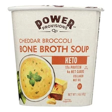 Power Provisions Soup Bone Broth Cheddar Broccoli, 1.4 Ounce