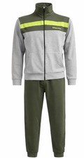 Completo Tuta Uomo Superga Cotone Garzato Zip Intera Polsini Tasche M-XXL