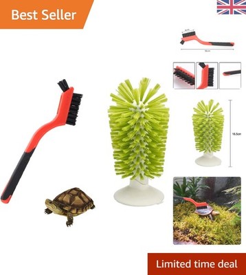 Multicolor Schildkrötenpanzer Reinigungsbürste mit Saugnapf - Ideal für Wassertiere