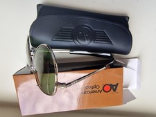 Occhiale da Sole AMERICAN  OPTICAL Argento 58mm Lenti  cristallo Gray Aste 