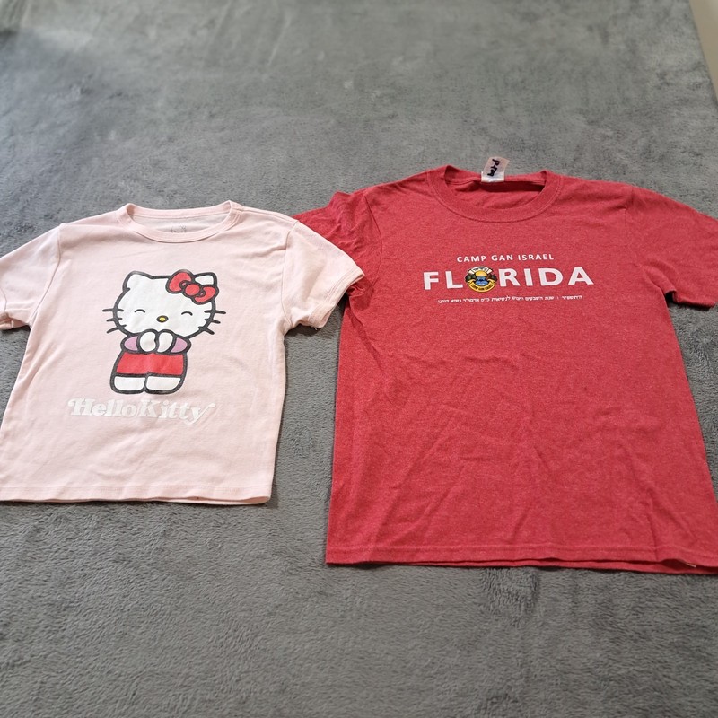 Bundle of 2 Youth Girls T-Shirts Size Medium Short Sleeve Outdoor