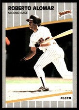 Roberto Alomar 1989 Fleer #299 Padres MLB READ FREE SHIPPING AutographDen