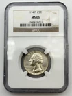 1947-P Washington Silver Quarter 25C NGC MS66 BU UNC Philadelphia US Coin BM1