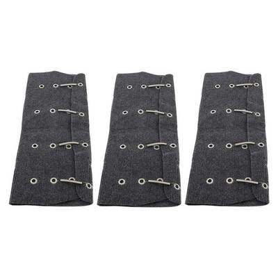 For 22 Inch New RV Camper Step Covers (3 Pack) Curved Wide Carpet Stair Rug Gray