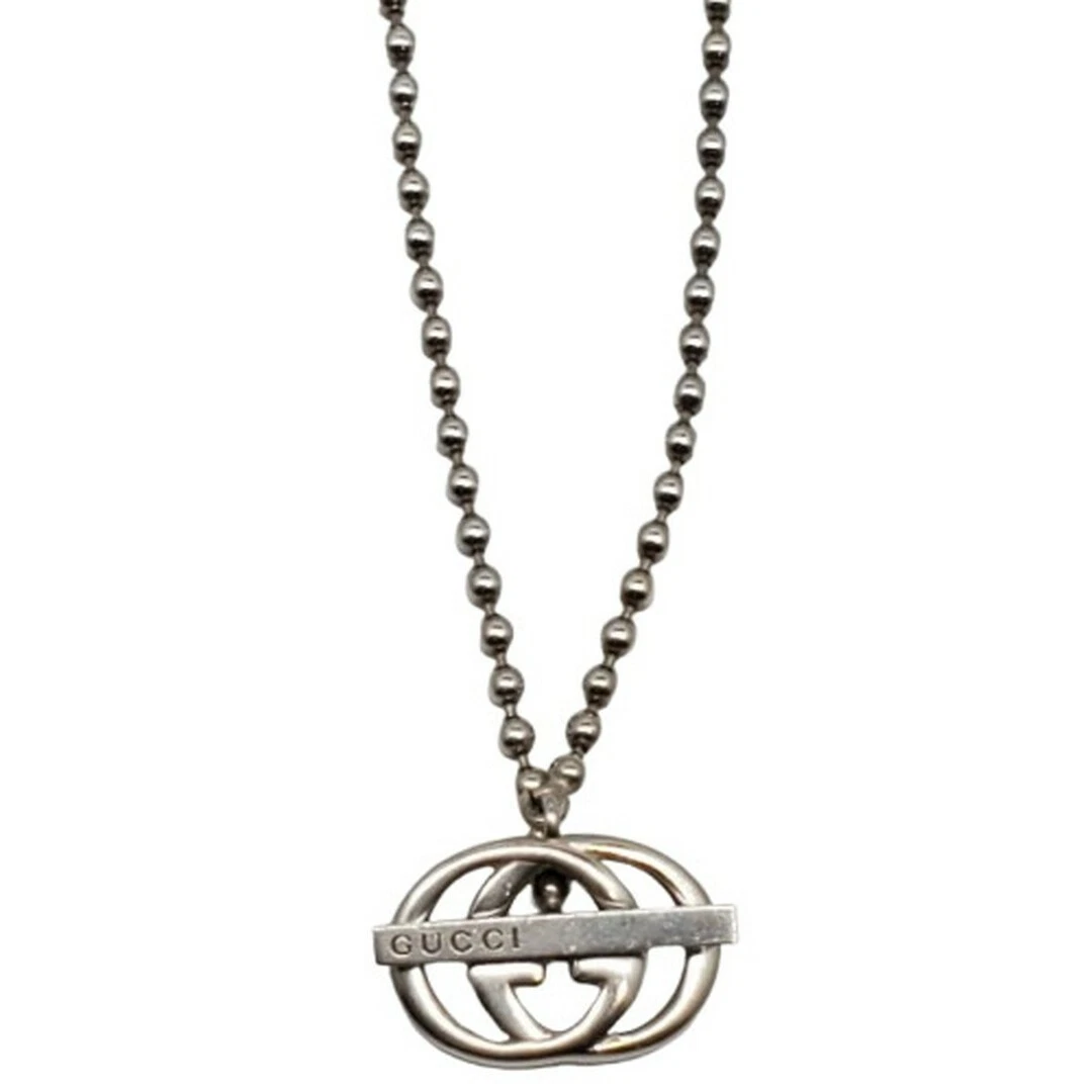 Gucci Pole Chain GG Collier Sv925 Accessoire Bijoux pour Homme Femme Occasion NE51 0